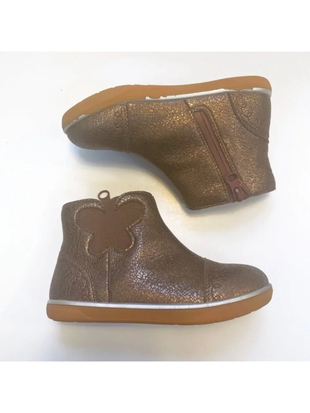 Livie & Luca Ali Waterproof Copper Ankle Boots, Size 11